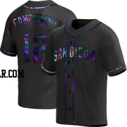 Luis Campusano Youth San Diego Padres Black Holographic Replica Alternate Jersey