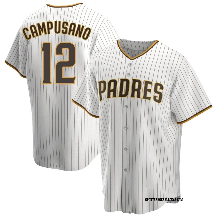 Luis Campusano Youth San Diego Padres White/Brown Replica Home Jersey