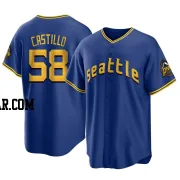 Luis Castillo Men's Seattle Mariners Royal Replica 2023 City Connect Jersey