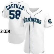 Luis Castillo Men's Seattle Mariners White Authentic Home Jersey