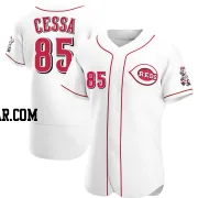 Luis Cessa Men's Cincinnati Reds White Authentic Home Jersey