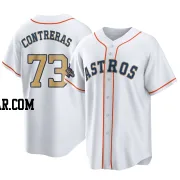 Luis Contreras Men's Houston Astros Gold Replica White 2023 Collection Jersey