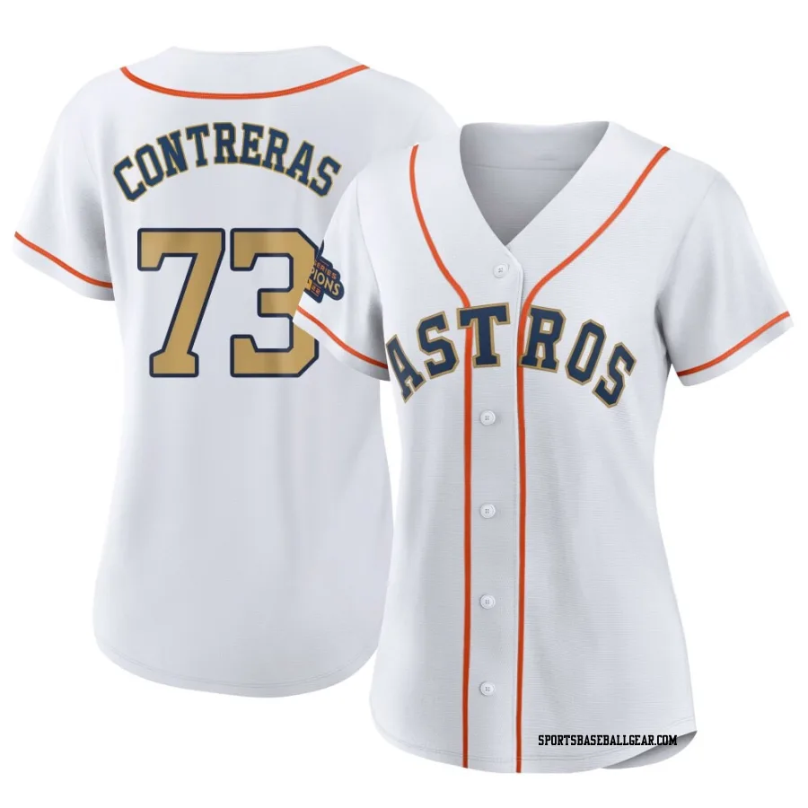 Luis Contreras Women's Houston Astros Gold Replica White 2023 Collection Jersey