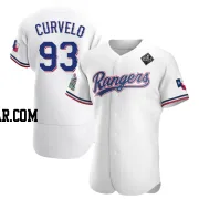 Luis Curvelo Men's Texas Rangers White Authentic Home 2023 World Series Jersey