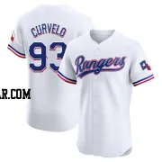 Luis Curvelo Men's Texas Rangers White Elite Home Jersey