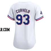 Luis Curvelo Women's Texas Rangers Gold Limited White 2024 Collection Jersey