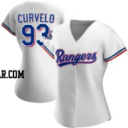 Luis Curvelo Women's Texas Rangers White Authentic Home 2023 World Series Champions Jersey