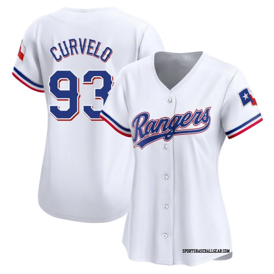 Luis Curvelo Women's Texas Rangers White Limited Home Jersey