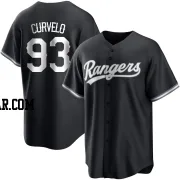 Luis Curvelo Youth Texas Rangers Black/White Replica Jersey