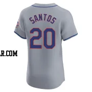 Luis De Los Santos Men's New York Mets Gray Elite Road Jersey