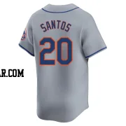 Luis De Los Santos Men's New York Mets Gray Limited Away Jersey