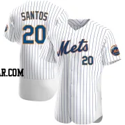 Luis De Los Santos Men's New York Mets White Authentic Home Jersey