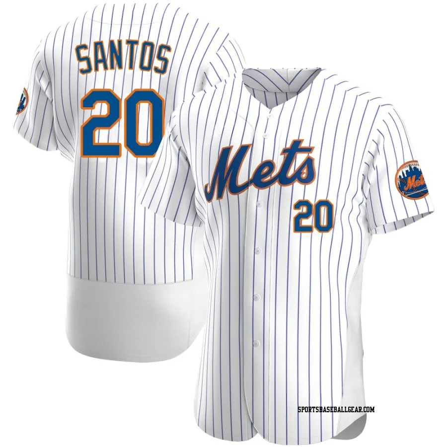 Luis De Los Santos Men's New York Mets White Authentic Home Jersey