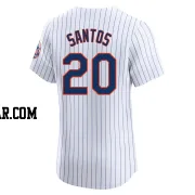 Luis De Los Santos Men's New York Mets White Elite Home Jersey