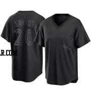 Luis De Los Santos Men's Toronto Blue Jays Black Replica Pitch Fashion Jersey