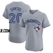 Luis De Los Santos Men's Toronto Blue Jays Gray Elite Road Jersey