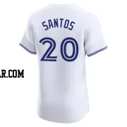 Luis De Los Santos Men's Toronto Blue Jays White Elite Home Jersey