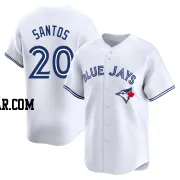 Luis De Los Santos Men's Toronto Blue Jays White Limited Home Jersey