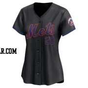 Luis De Los Santos Women's New York Mets Black Limited Alternate Jersey