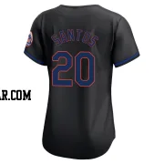 Luis De Los Santos Women's New York Mets Black Limited Alternate Jersey