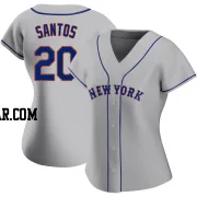 Luis De Los Santos Women's New York Mets Gray Authentic Road Jersey