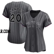 Luis De Los Santos Women's New York Mets Limited Graphite 2024 City Connect Jersey