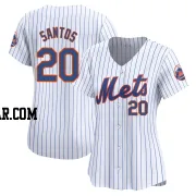 Luis De Los Santos Women's New York Mets White Limited Home Jersey