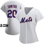 Luis De Los Santos Women's New York Mets White Replica Home Jersey