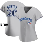 Luis De Los Santos Women's Toronto Blue Jays Gray Authentic Road Jersey