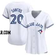 Luis De Los Santos Women's Toronto Blue Jays White Limited Home Jersey