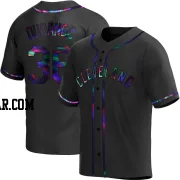 Luis Durango Men's Cleveland Guardians Black Holographic Replica Alternate Jersey