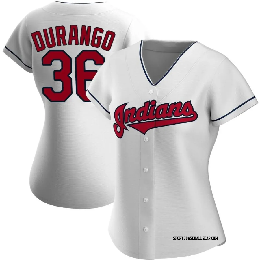 Luis Durango Women's Cleveland Guardians White Replica Home Jersey