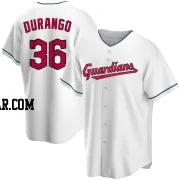 Luis Durango Youth Cleveland Guardians White Replica Home Jersey