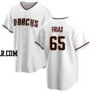 Luis Frias Men's Arizona Diamondbacks White Replica Home Jersey