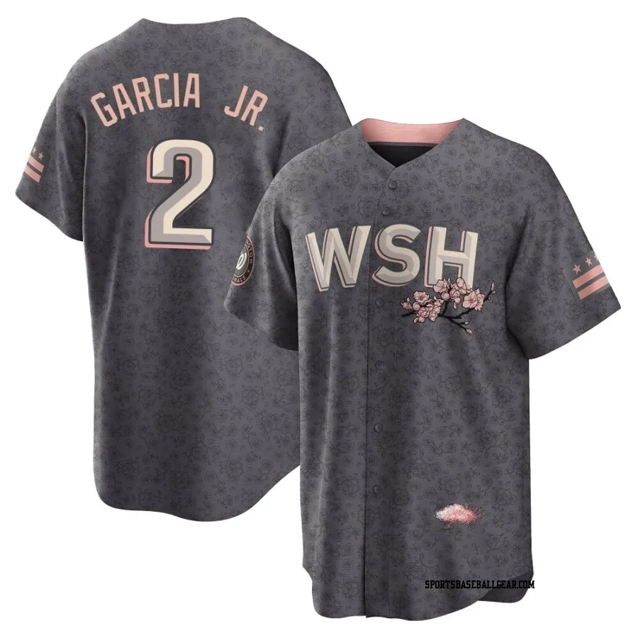 Luis Garcia Jr. Men's Washington Nationals Gray Replica 2022 City Connect Jersey