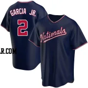 Luis Garcia Jr. Men's Washington Nationals Navy Replica Alternate Jersey