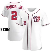 Luis Garcia Jr. Men's Washington Nationals White Authentic Alternate Jersey