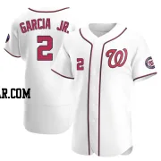 Luis Garcia Jr. Men's Washington Nationals White Authentic Home Jersey