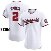 Luis Garcia Jr. Men's Washington Nationals White Elite Home Jersey