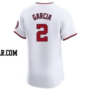 Luis Garcia Jr. Men's Washington Nationals White Elite Home Jersey