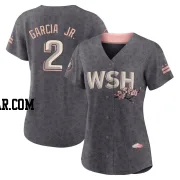 Luis Garcia Jr. Women's Washington Nationals Gray Authentic 2022 City Connect Jersey