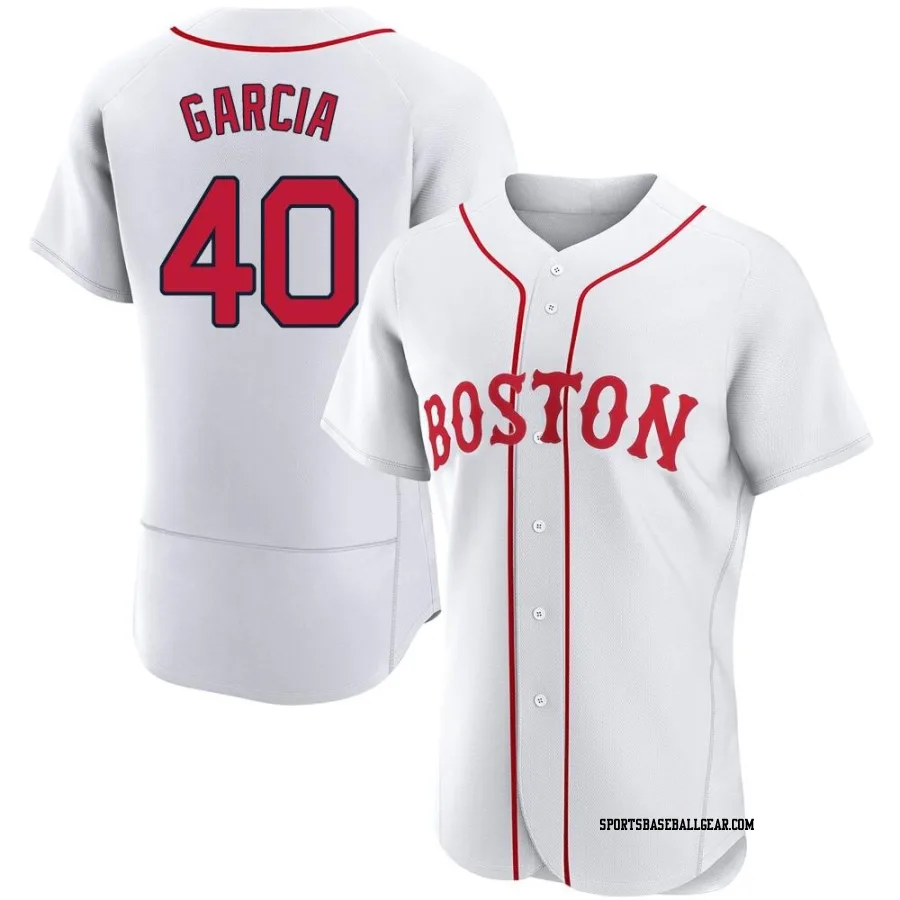 Luis Garcia Men's Boston Red Sox White Authentic 2021 Patriots' Day Jersey