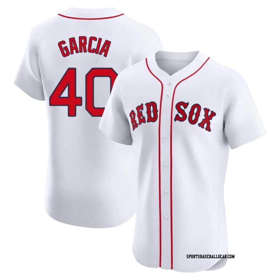 Luis Garcia Men's Boston Red Sox White Elite Home Jersey