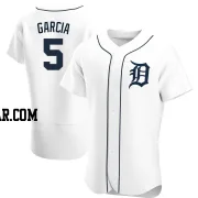 Luis Garcia Men's Detroit Tigers White Authentic Home Jersey