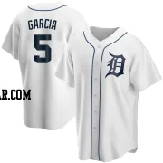 Luis Garcia Men's Detroit Tigers White Replica Home Jersey