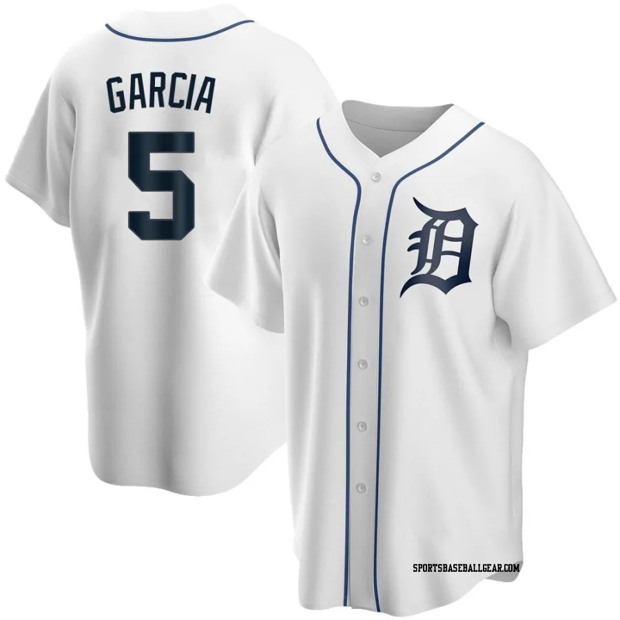 Luis Garcia Men's Detroit Tigers White Replica Home Jersey