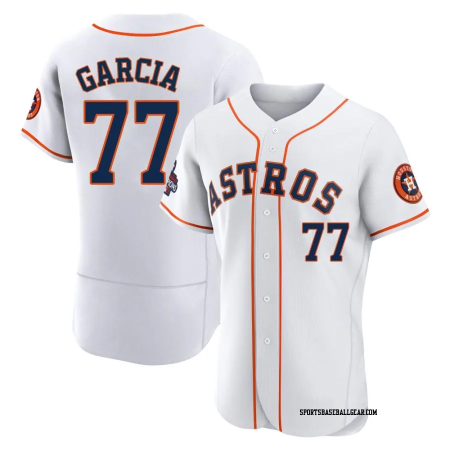 Luis Garcia Men's Houston Astros White Authentic 2022 World Series Champions Home Jersey