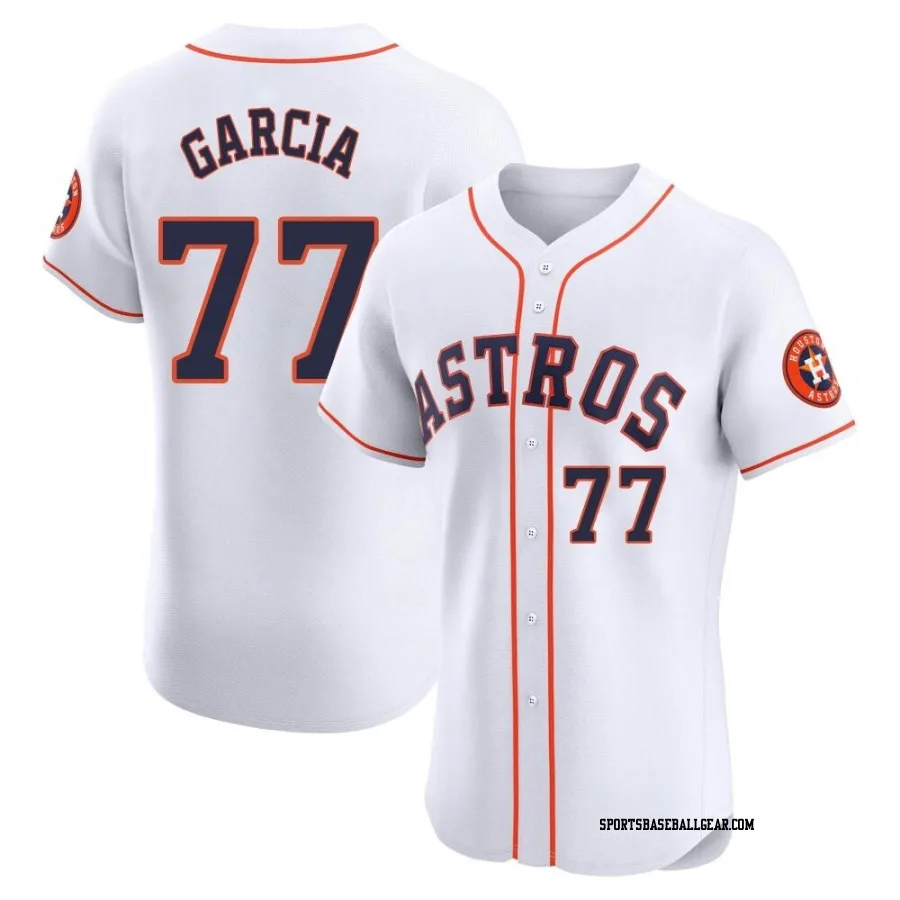 Luis Garcia Men's Houston Astros White Elite Home Jersey