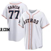 Luis Garcia Men's Houston Astros White Replica 2022 World Series Champions Home Jersey