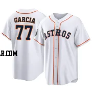 Luis Garcia Men's Houston Astros White Replica 2022 World Series Home Jersey